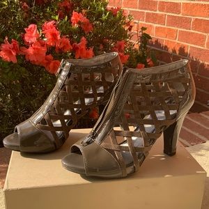 Brown Patent & Suede by Sofft. $25.00